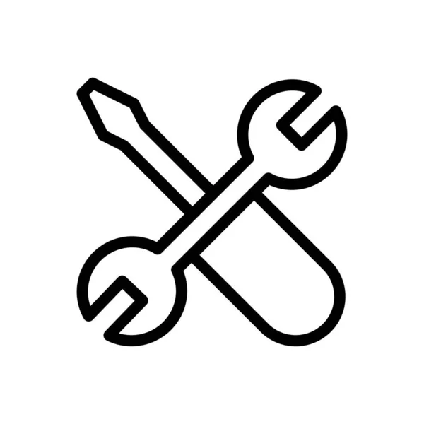 Vektor Thin Line Symbol Reparieren — Stockvektor