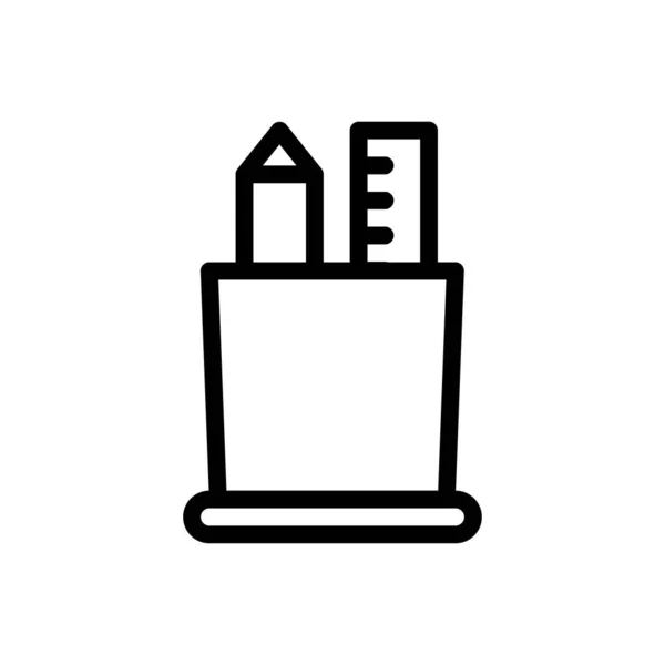 Pot Vector Dunne Lijn Pictogram — Stockvector