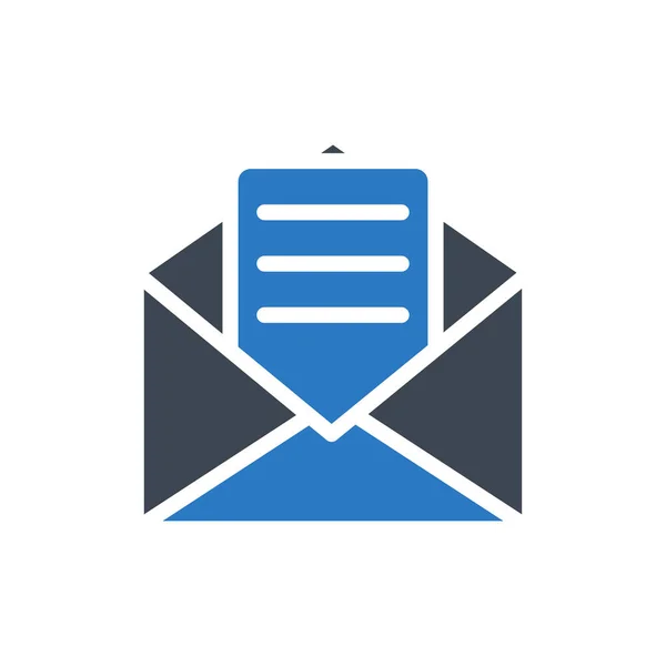 Inbox Vektor Glyphen Farb Symbol — Stockvektor