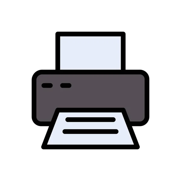 Fax Vecteur Plat Icône Couleur — Image vectorielle