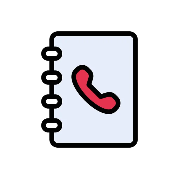 Phone Vector Flat Color Icon — Stock Vector