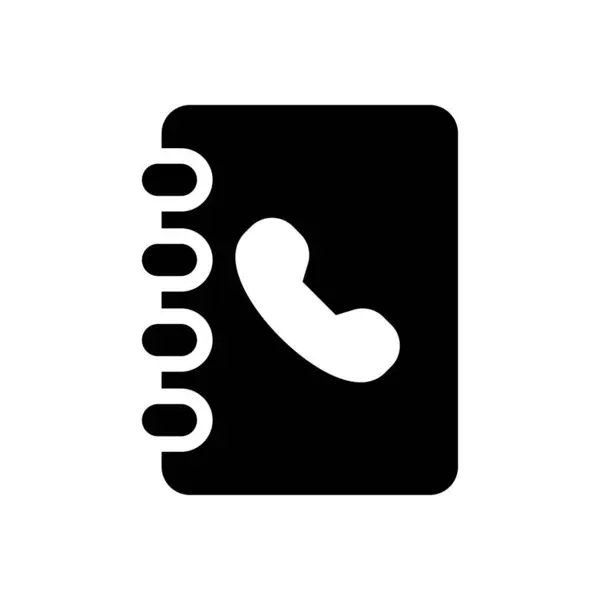 Telefono Vettoriale Glyph Icona Piatta — Vettoriale Stock