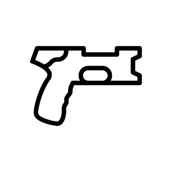 Pistol Vektor Tunn Linje Ikon — Stock vektor