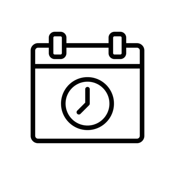Tiempo Vector Delgada Línea Icono — Vector de stock