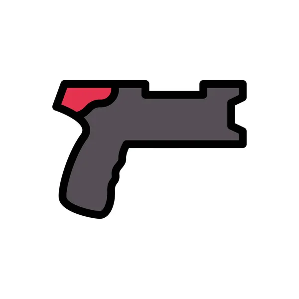 Gun Vector Flat Color Icon — Stock Vector