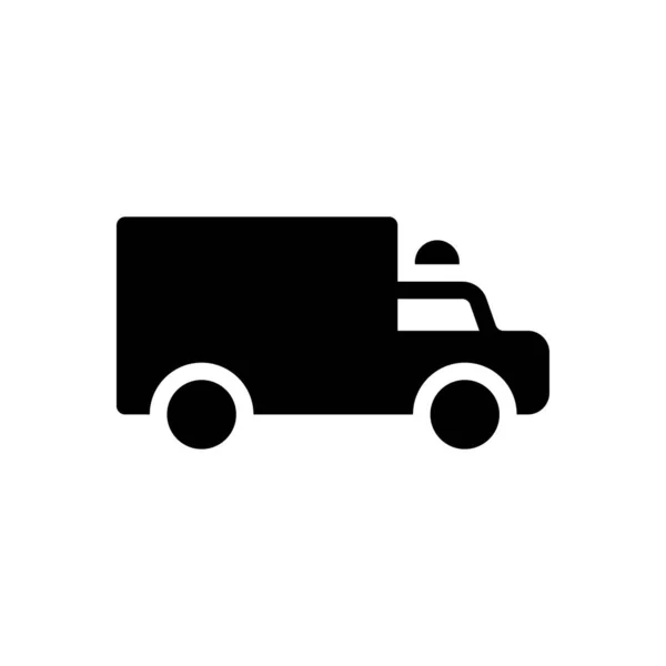 Vrachtwagen Vector Glyph Platte Pictogram — Stockvector