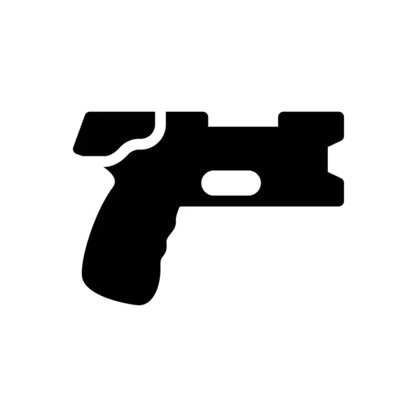 Pistola Vector Glifo Icono Plano — Archivo Imágenes Vectoriales