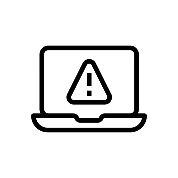 Danger Vector Thin Line Icon — Stock Vector