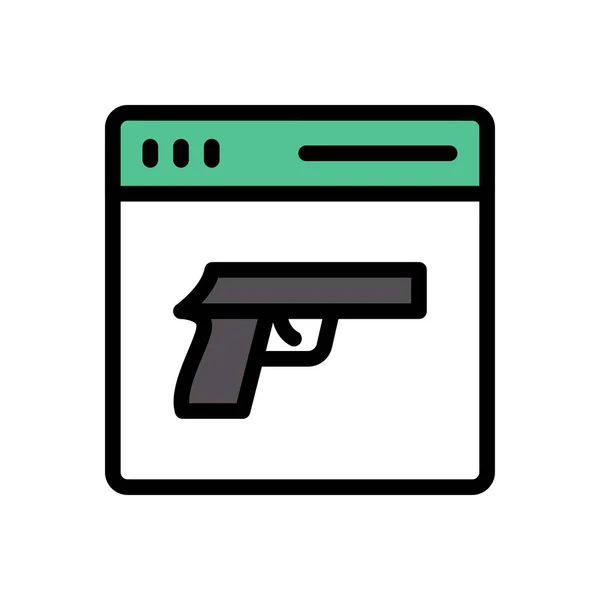 Crime Vector Flat Color Icon — Stock Vector