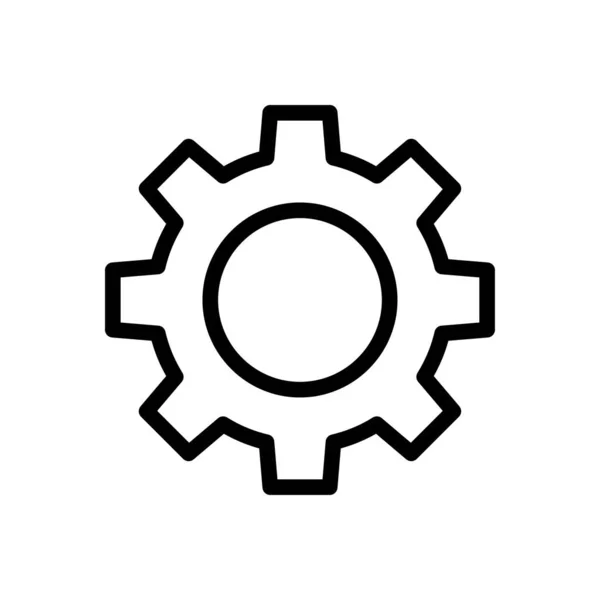 Gear Vector Thin Line Icon — Stock Vector