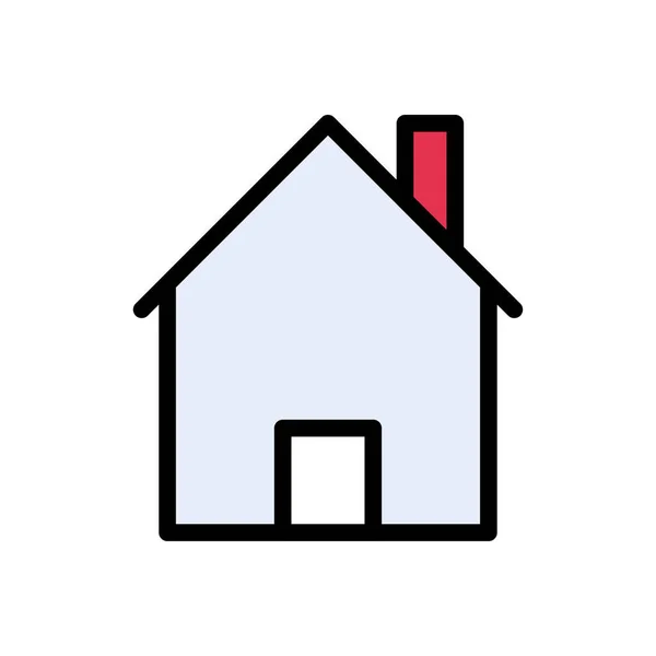 Home Vektor Flache Farbe Symbol — Stockvektor