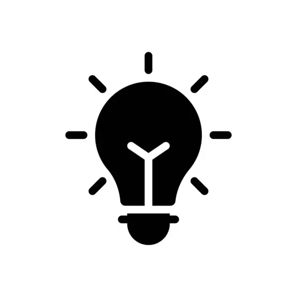 Ampoule Vecteur Glyphe Icône Plate — Image vectorielle