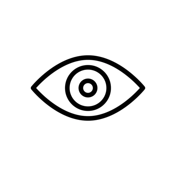 Retina Vector Delgada Línea Icono — Archivo Imágenes Vectoriales