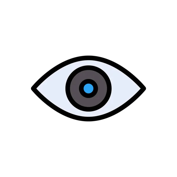 Retina Vector Flat Color Icon — Stock Vector