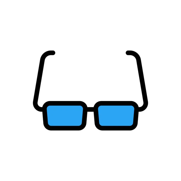 Gafas Vector Icono Color Plano — Archivo Imágenes Vectoriales