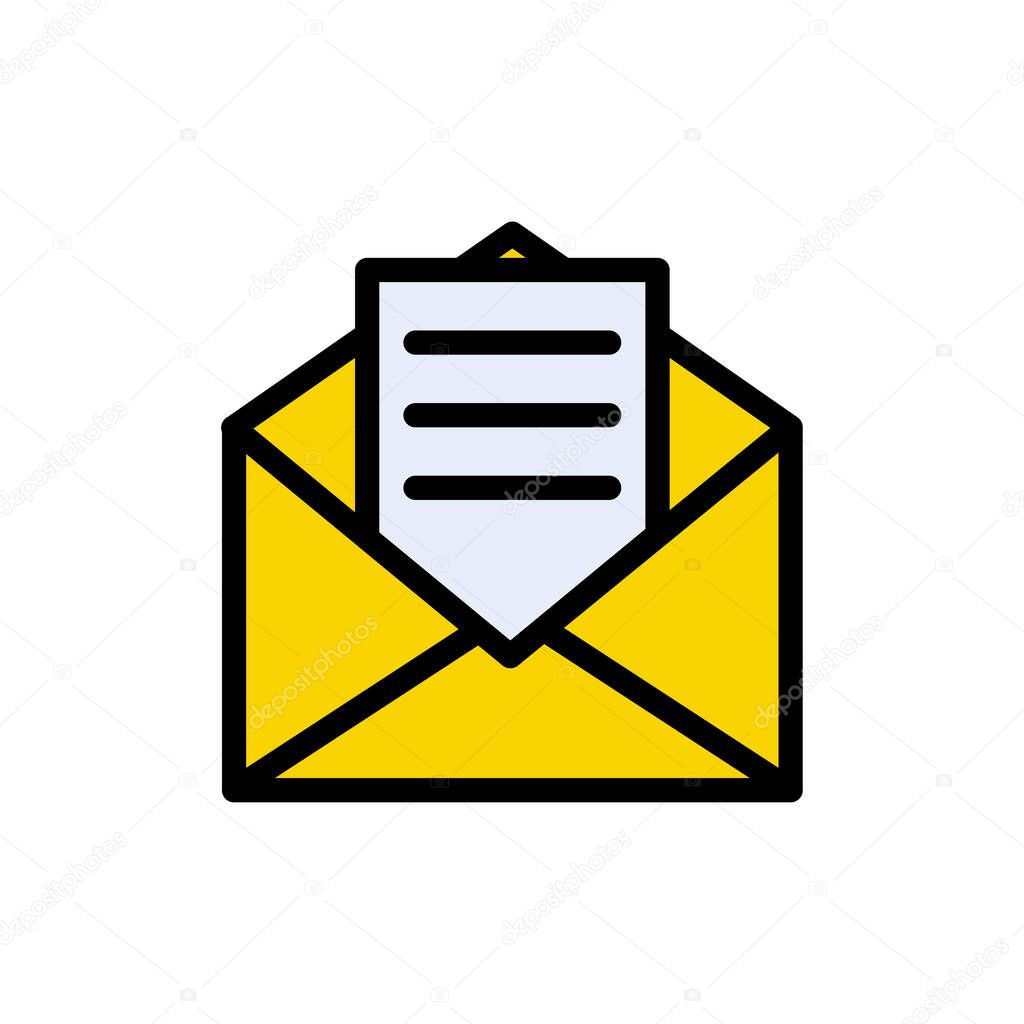 inbox  vector flat color icon