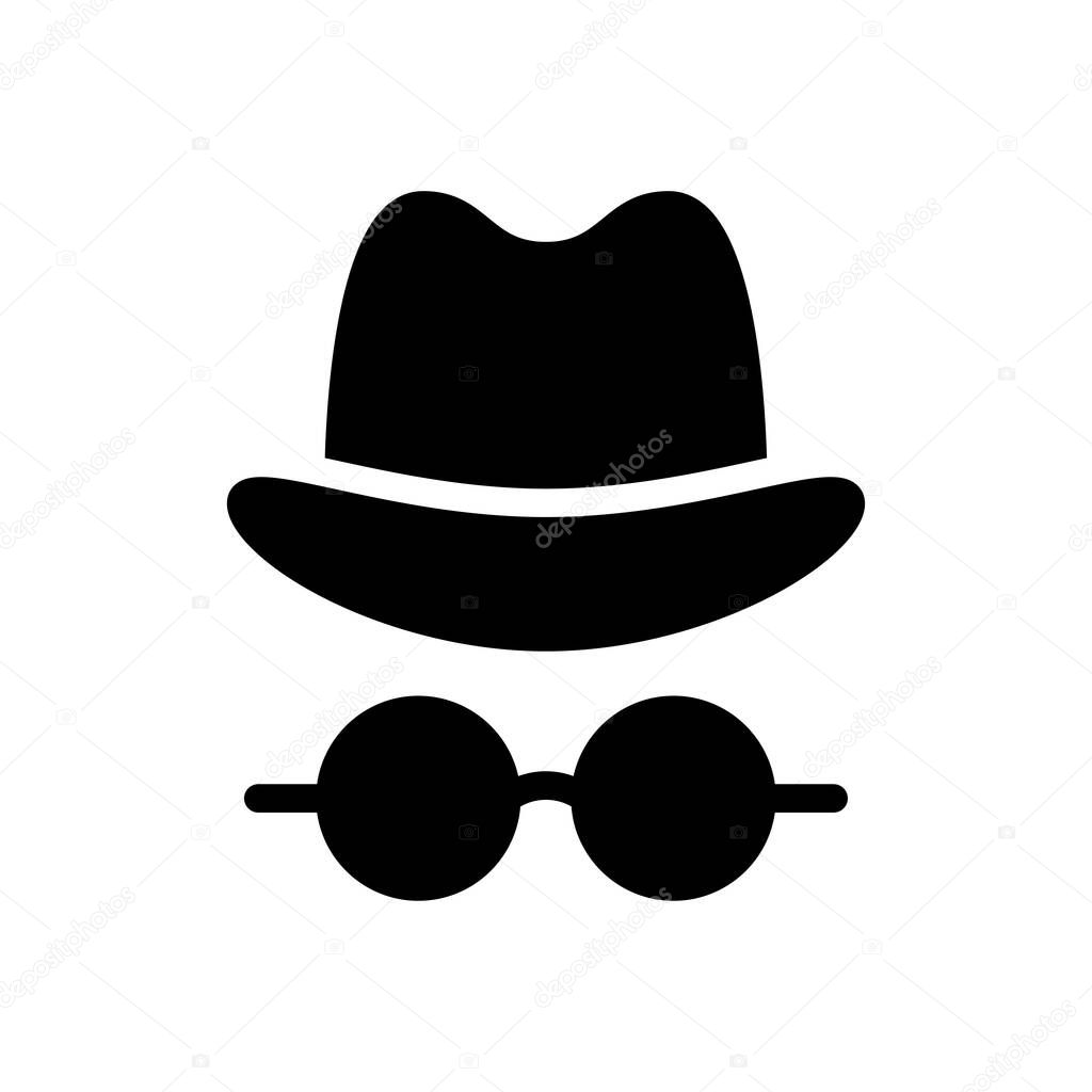 detective  vector glyph flat icon