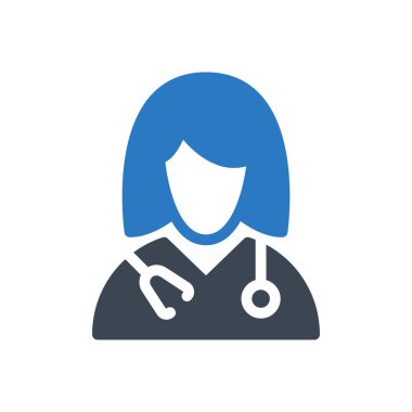 kadın vektör renk simgesi