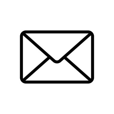 mesaj vektörü ince çizgi simgesi