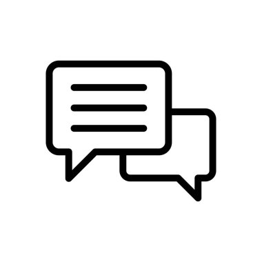 konuşma vektörü ince çizgi simgesi