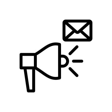 pazarlama vektörü ince çizgi simgesi