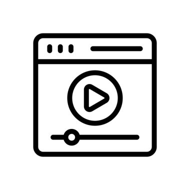 vektör ince çizgi simgesini çal