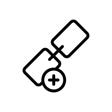 bağlantı vektörü ince çizgi simgesi