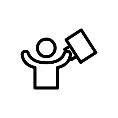 kutlama vektörü ince çizgi simgesi