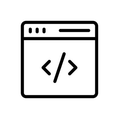 Geliştirme vektörü ince çizgi simgesi