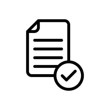 işaretlenmiş vektör ince çizgi simgesi