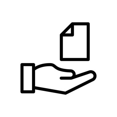 dosya vektörü ince çizgi simgesi