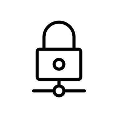 ağ vektörü ince çizgi simgesi