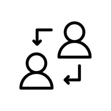 kullanıcı vektörü ince çizgi simgesi