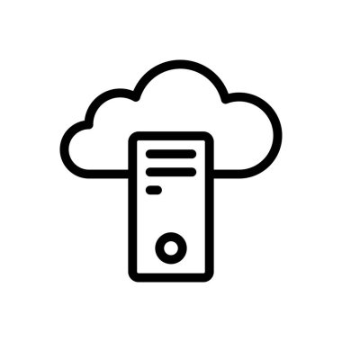 bilgisayar vektörü ince çizgi simgesi