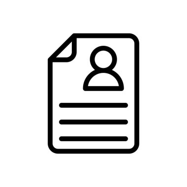 CV vektör ince çizgi simgesi