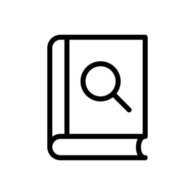 kitap vektörü ince çizgi simgesi