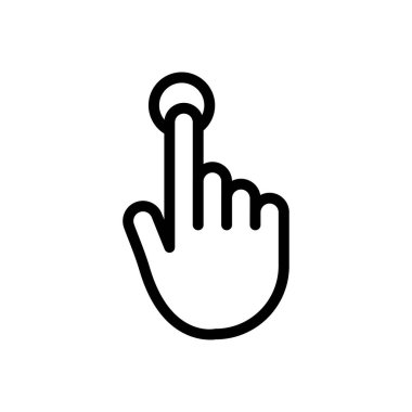 Vektör ince çizgi simgesine tıklayın