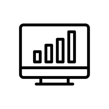 grafik vektörü ince çizgi simgesi