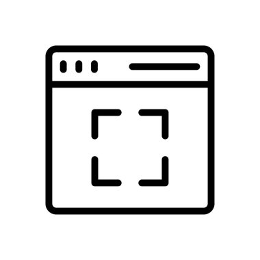 Web sayfası ince çizgi simgesi