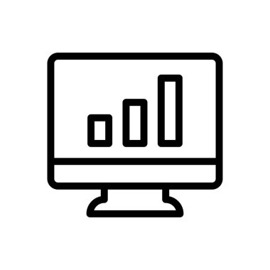grafik vektörü ince çizgi simgesi