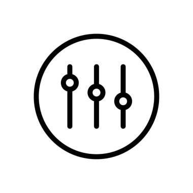 Karıştırıcı vektörü ince çizgi simgesi