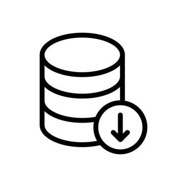 sunucu vektörü ince çizgi simgesi