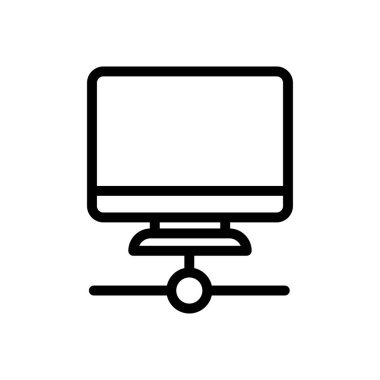 ekran vektörü ince çizgi simgesi