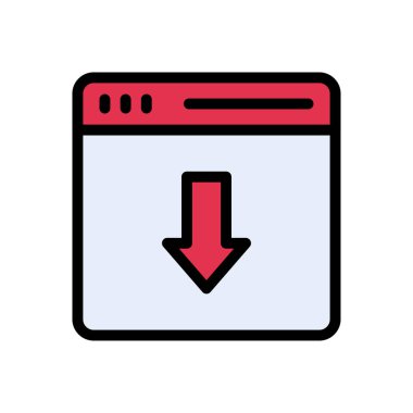 Web sayfası düz renk simgesi 