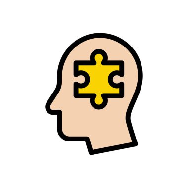 bulmaca vektörü düz renk simgesi 