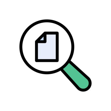 dosya vektörü düz renk simgesi 