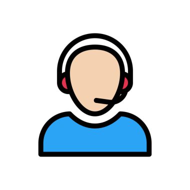 servis vektörü düz renk simgesi 