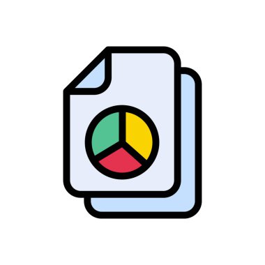 dosya vektörü düz renk simgesi 