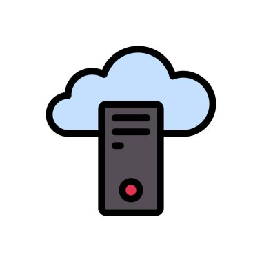 bilgisayar vektörü düz renk simgesi 