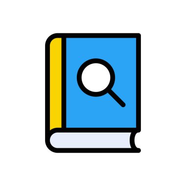 kitap vektörü düz renk simgesi 